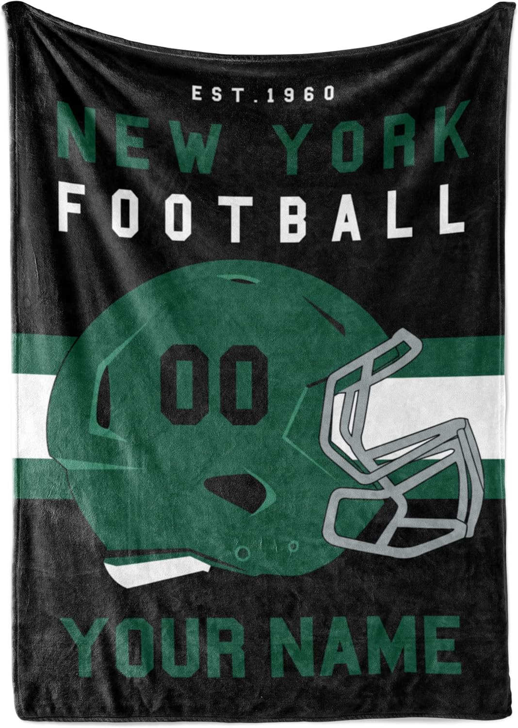 Personalized Throw Blanket for Football Fans - Custom Fleece
