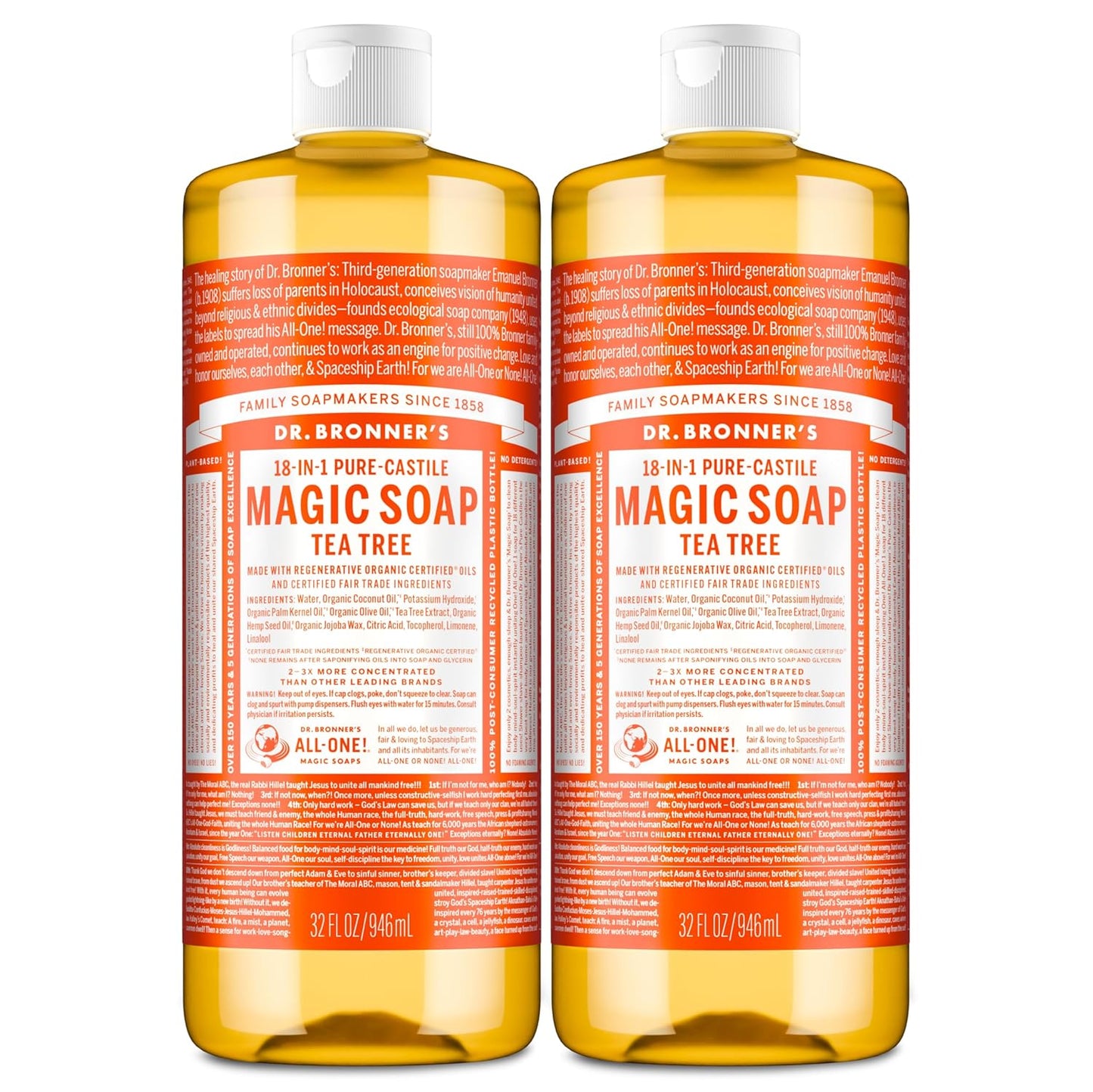 Dr. Bronner's Pure-Castile Magic Soap Liquid for All Your Needs