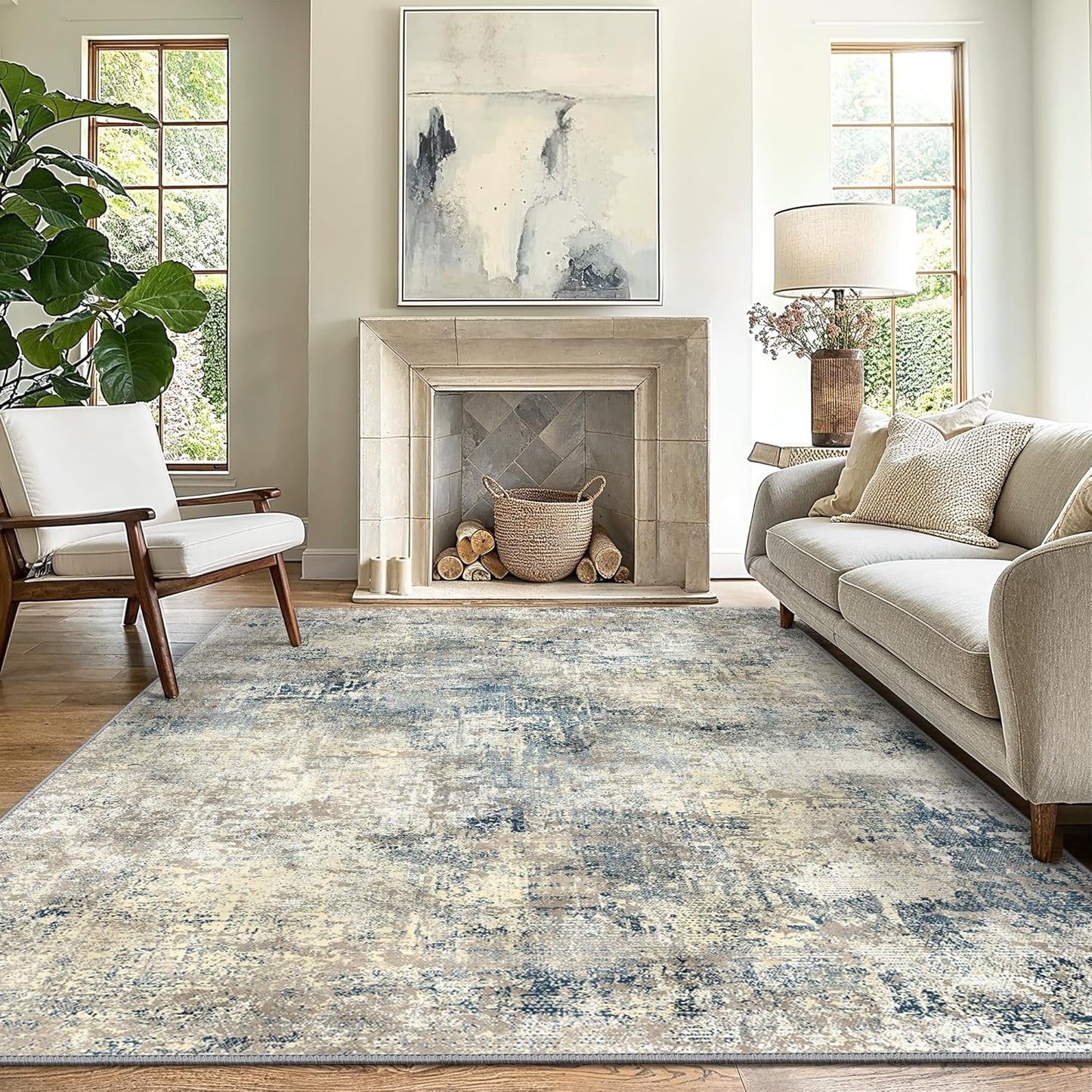 GENIMO Washable Area Rugs for Living Room Bedroom, 8x10 Soft