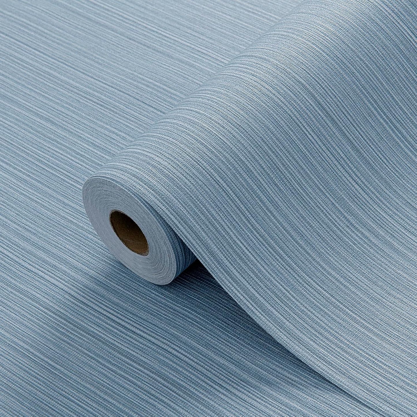Blue Grey Faux Grasscloth Wallpaper Peel and Stick for Home