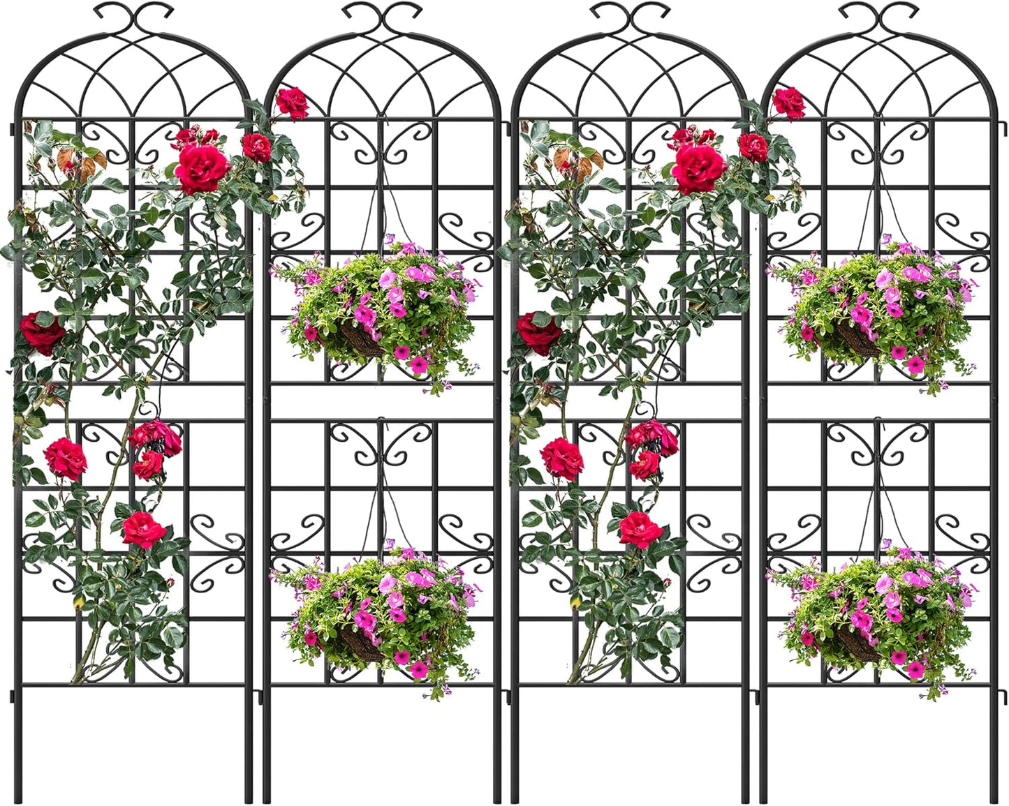 YITAHOME Garden Trellis for Climbing Plants - 4 Pack Decorative