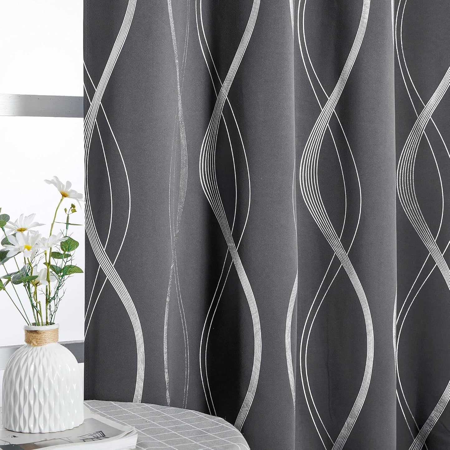 NICETOWN Blackout Curtains Panels for Bedroom, Elegant Design