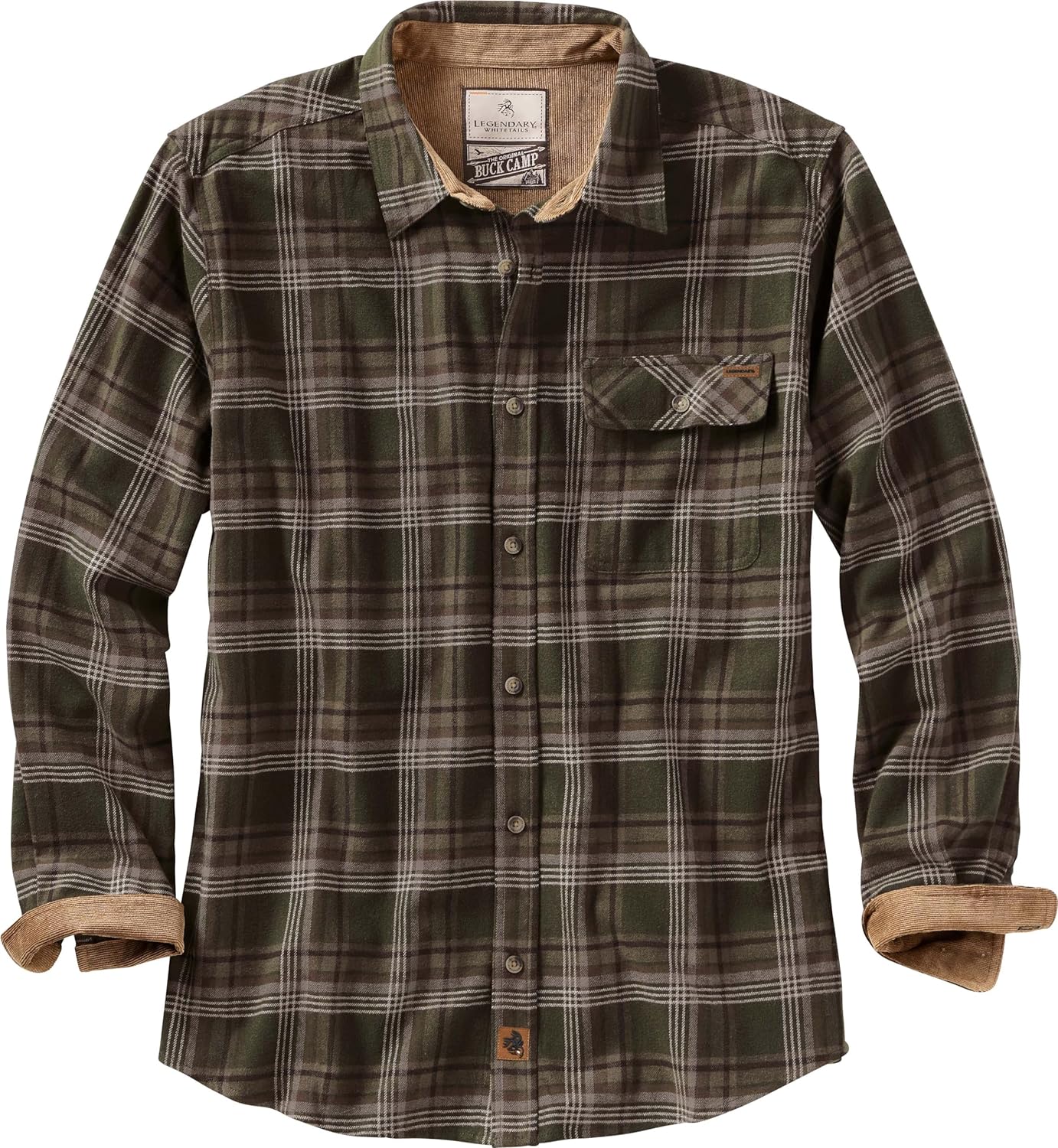 Legendary Whitetails Buck Camp Flannel Shirt for Men, Stylish Fit