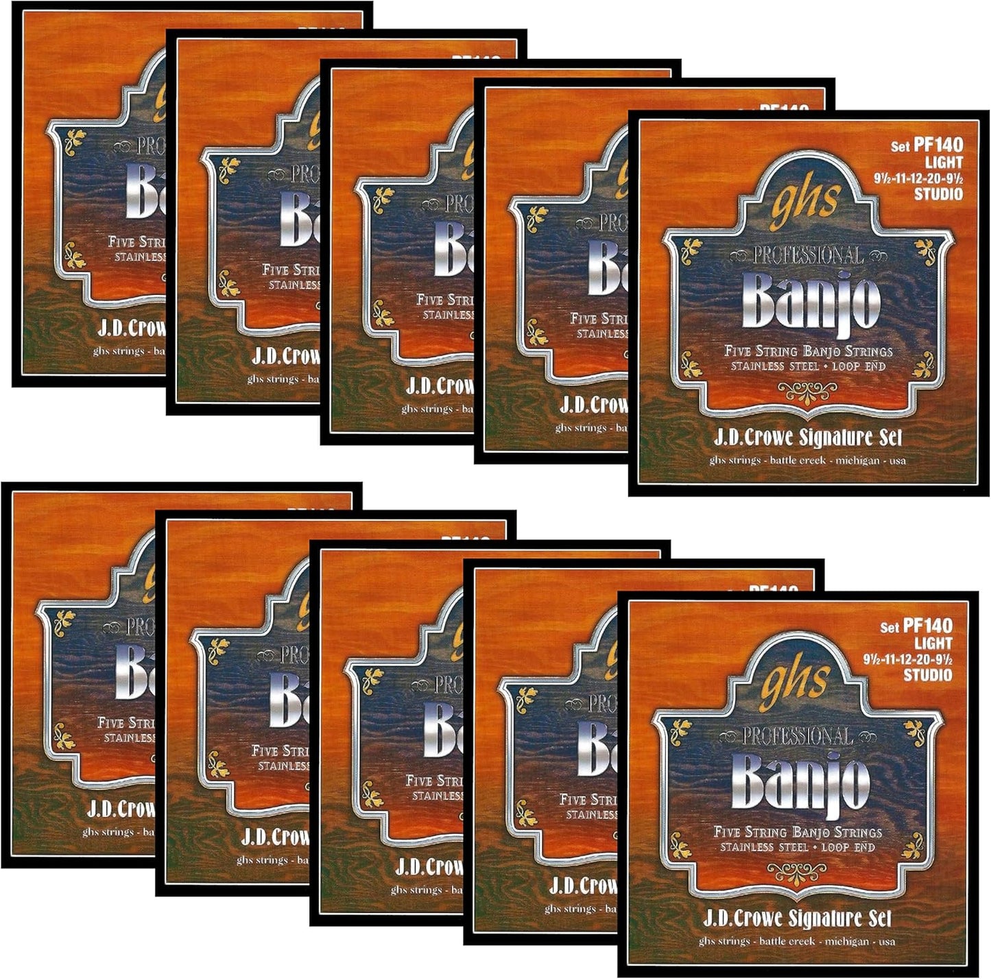 GHS Strings PF140-10 Pack - J.D. Crowe Signature Banjo Strings