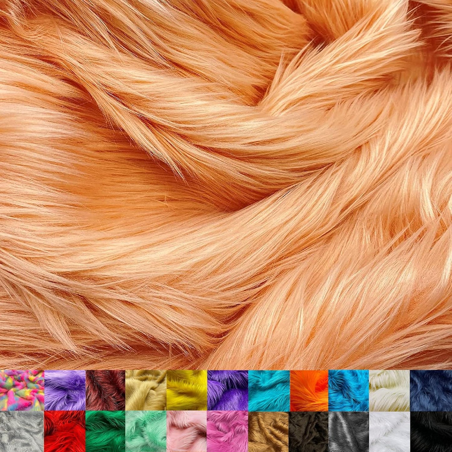 Ice Fabrics Faux Fur Fabric - Super Soft Shaggy Mohair for DIY