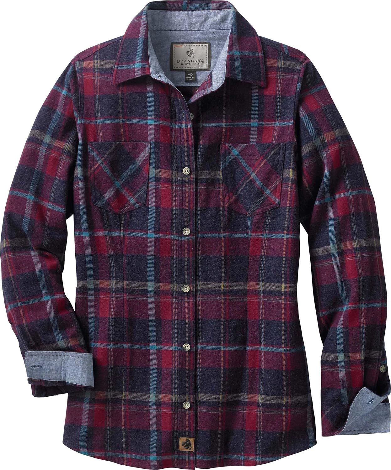 Legendary Whitetails Womens Long Sleeve Plaid Flannel Shirt