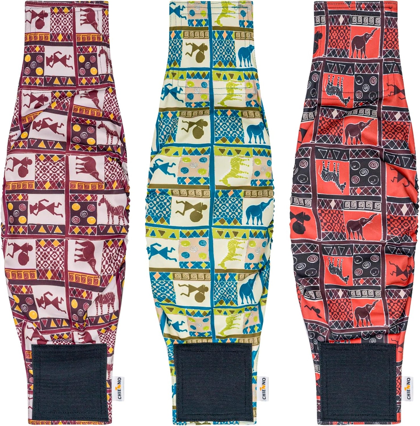 Chienno Washable Male Dog Diapers - 3 Pack Large