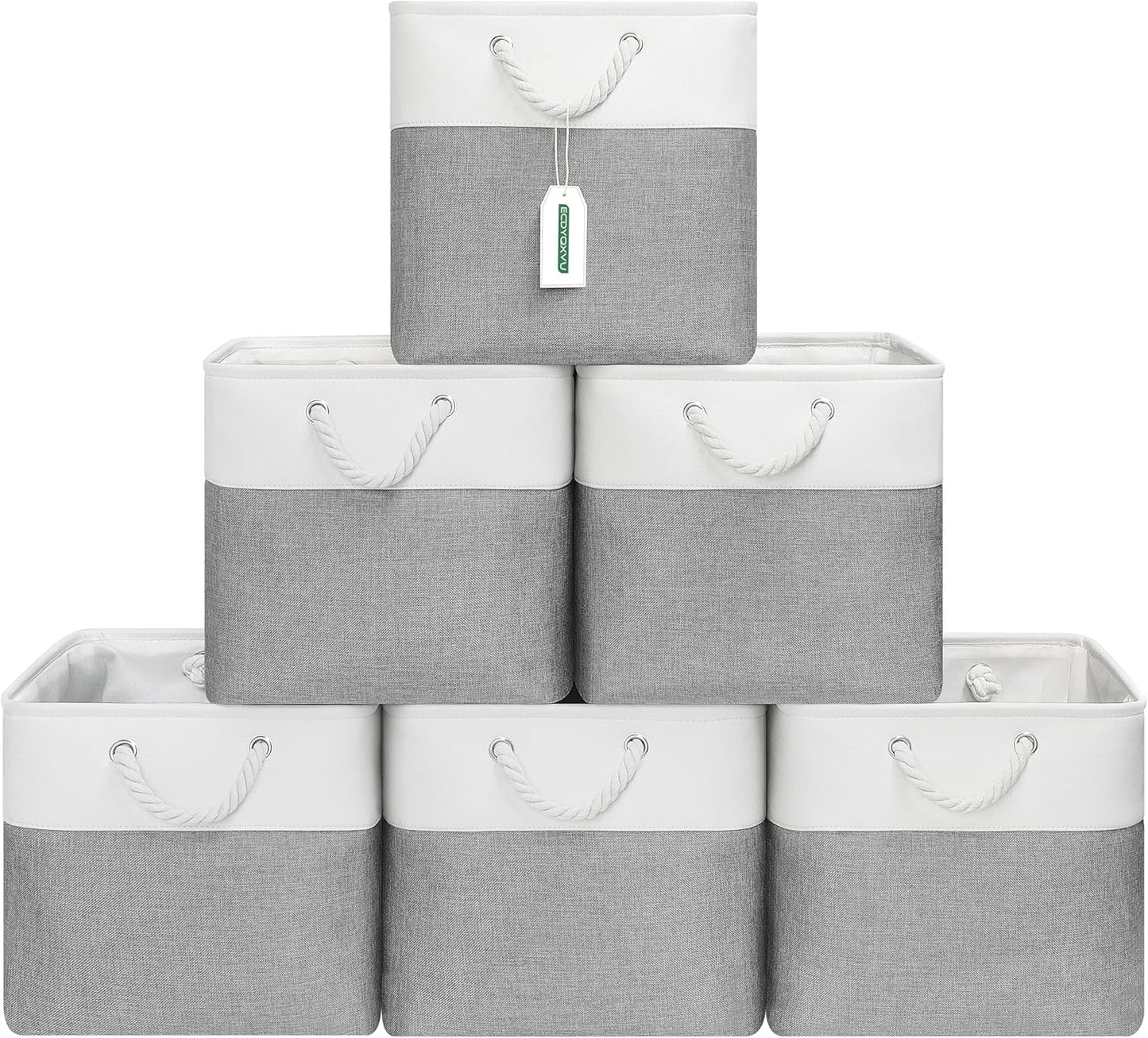 13x13 Inch Cube Storage Bins for Home Organization and Style