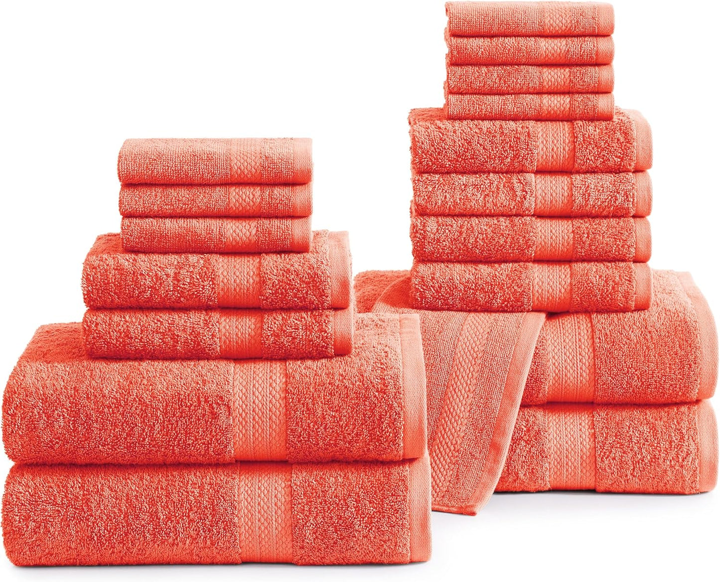 Quick Dry Large Bath Towel Set for All Skin Types - 18 Pcs