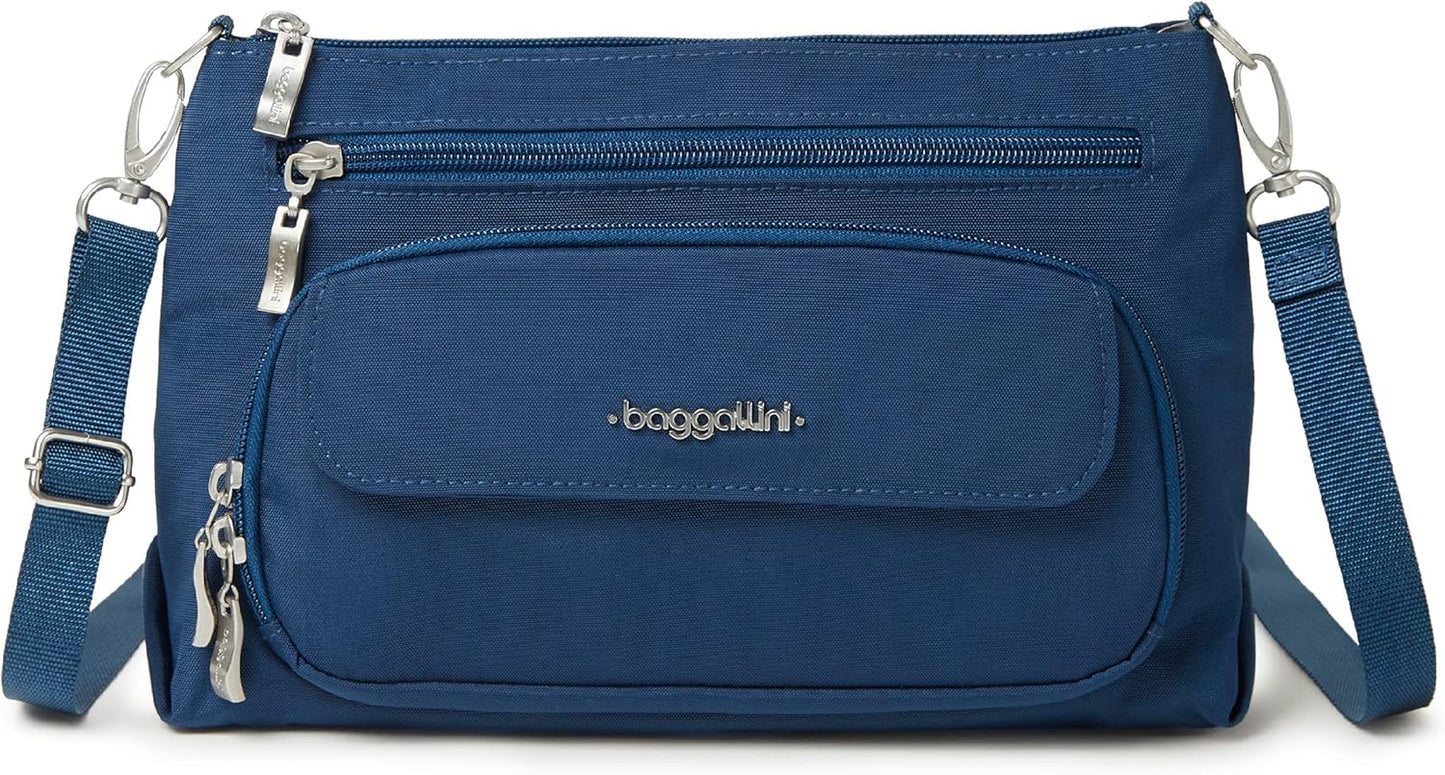 Baggallini Everyday Crossbody Bag with RFID Protection for Women