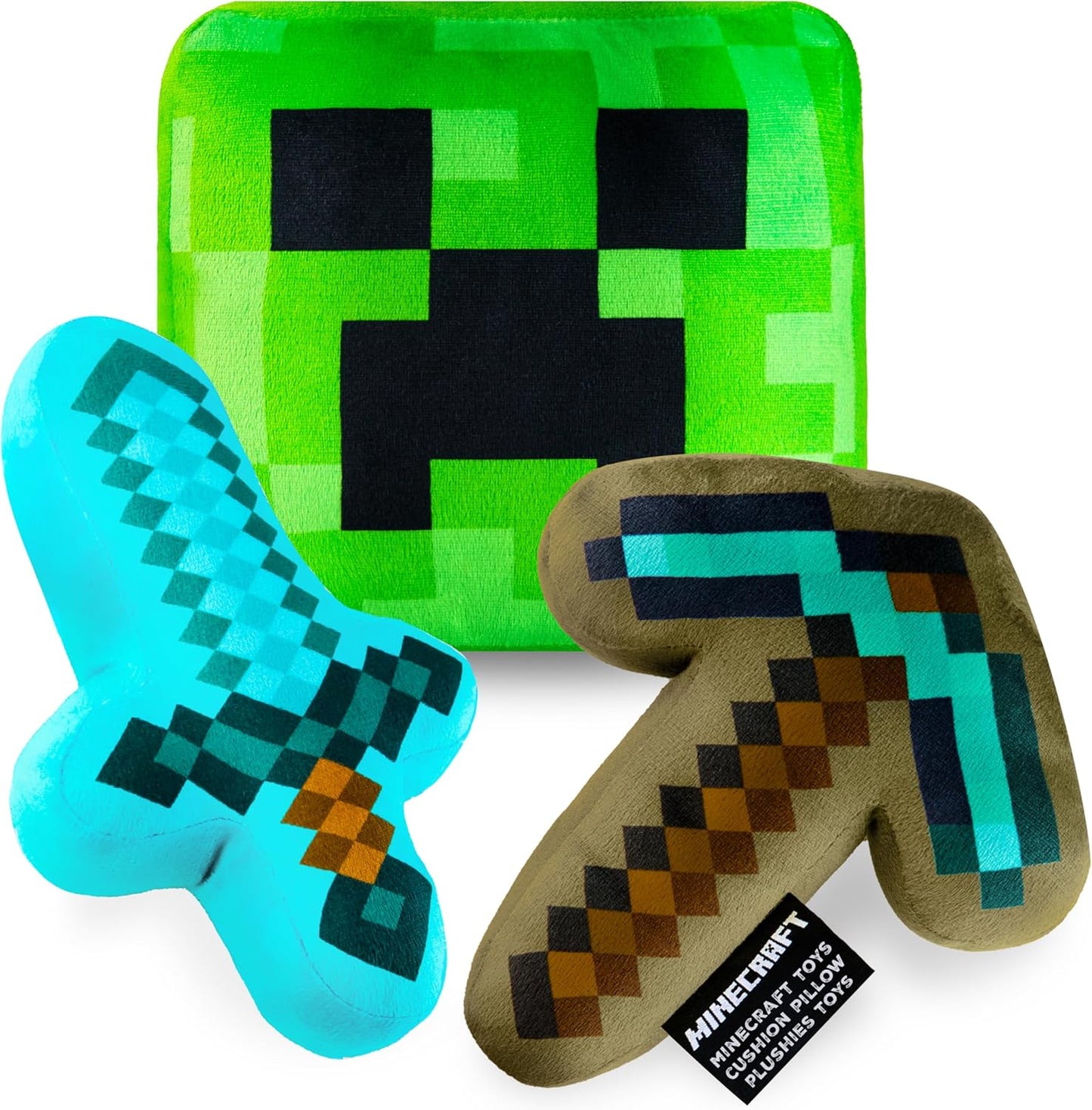 Minecraft Plush Figure Set of 3 for Kids and Teens Cuddle Buddy