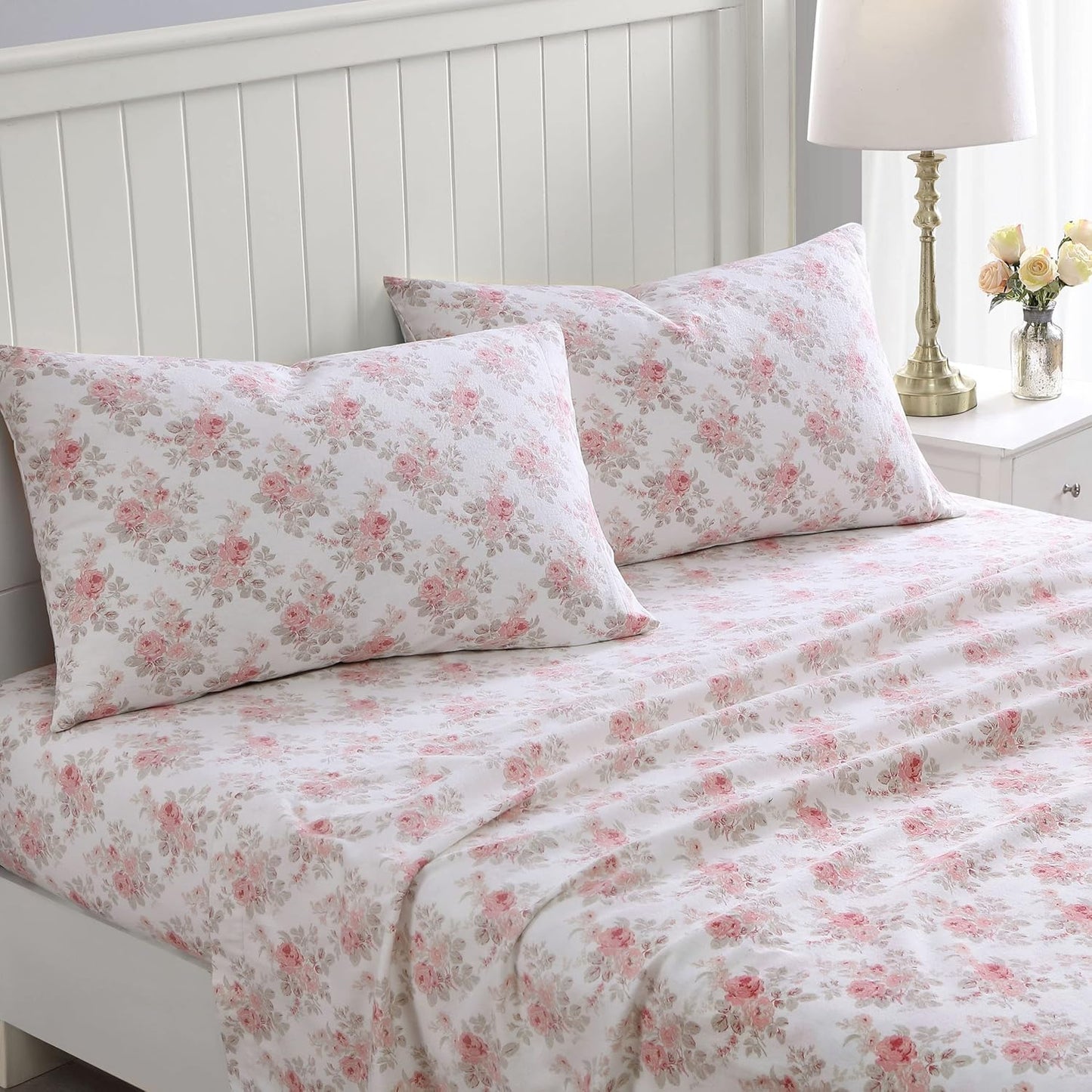 Laura Ashley Flannel Sheets King Size for All-Season Comfort