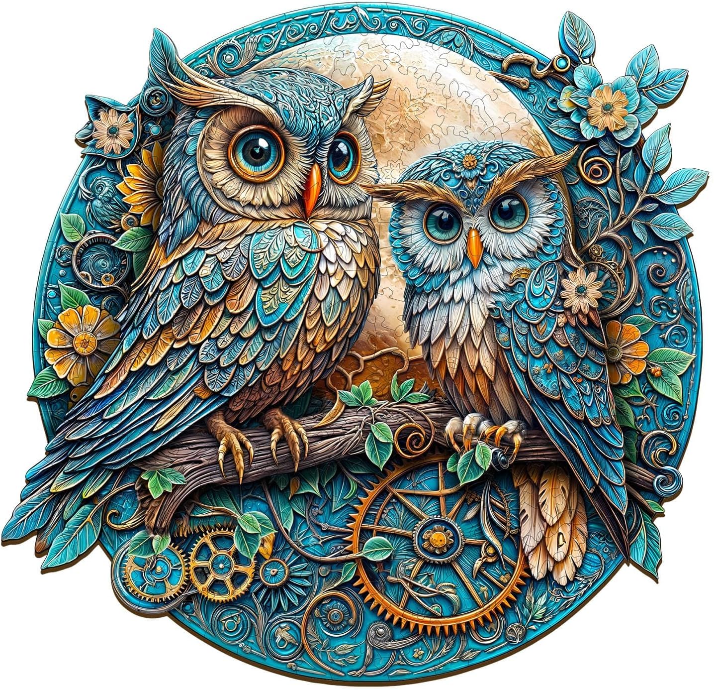 Embossed Owl Wooden Jigsaw Puzzle for Adults - Unique Home Decor
