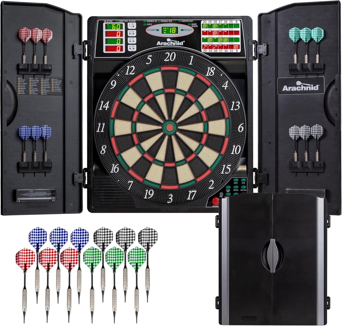 Arachnid Titanium 5400 Electronic Dartboard with Cabinet