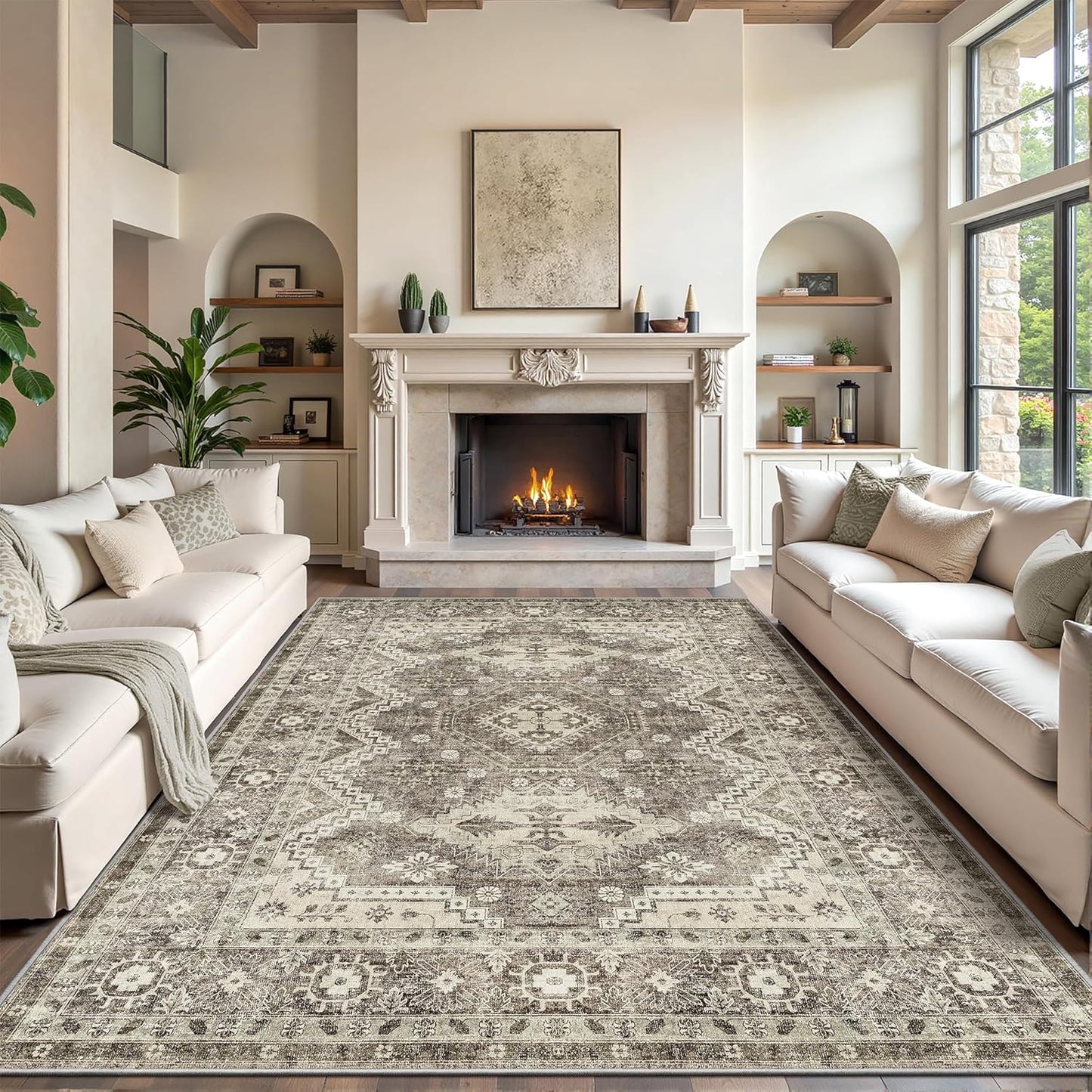 Rugland Area Rug - Vintage Tribal Washable Anti-Slip Design