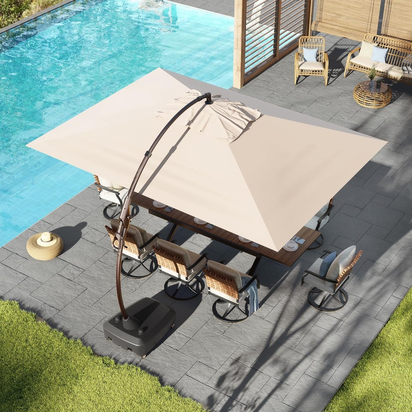 Grand patio 10x13 FT Outdoor Cantilever Umbrella for Shade