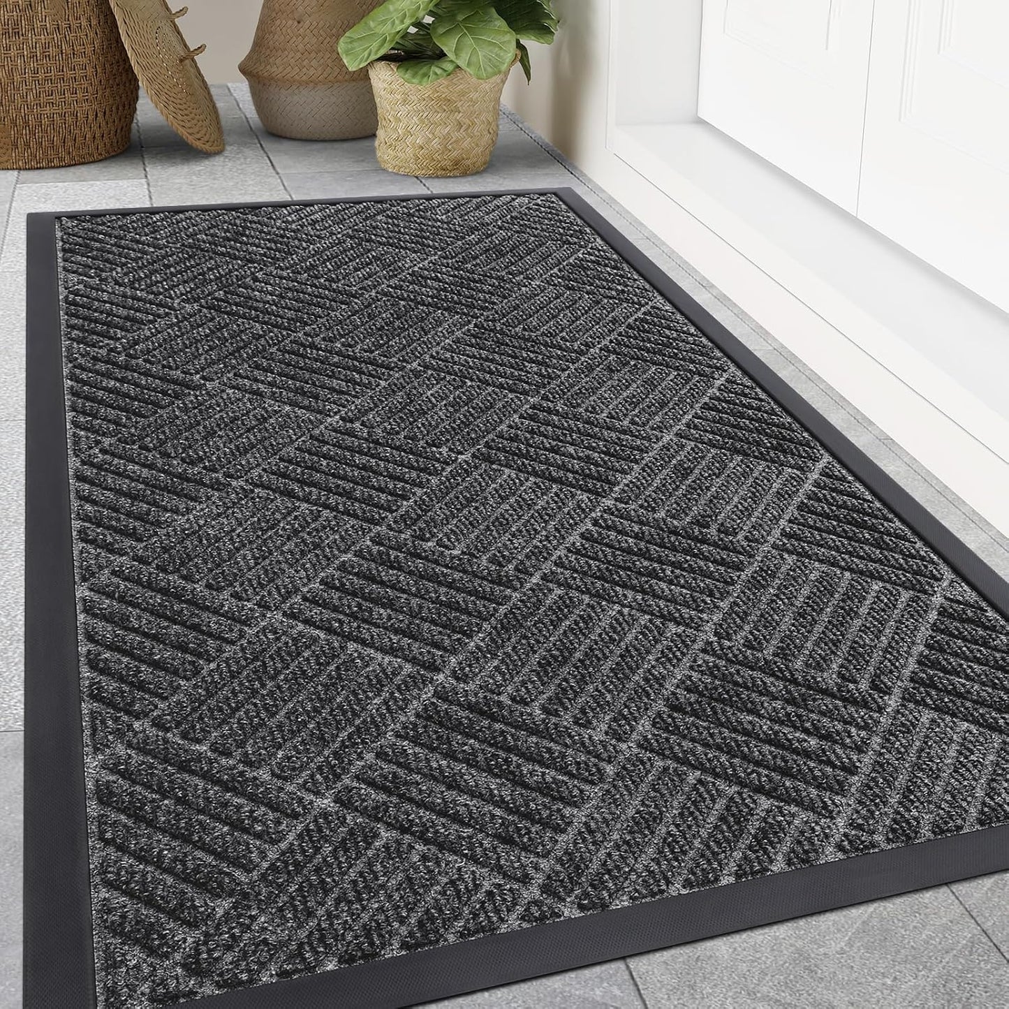 Smiry Heavy Duty Outdoor Indoor Doormat for Clean Entrances