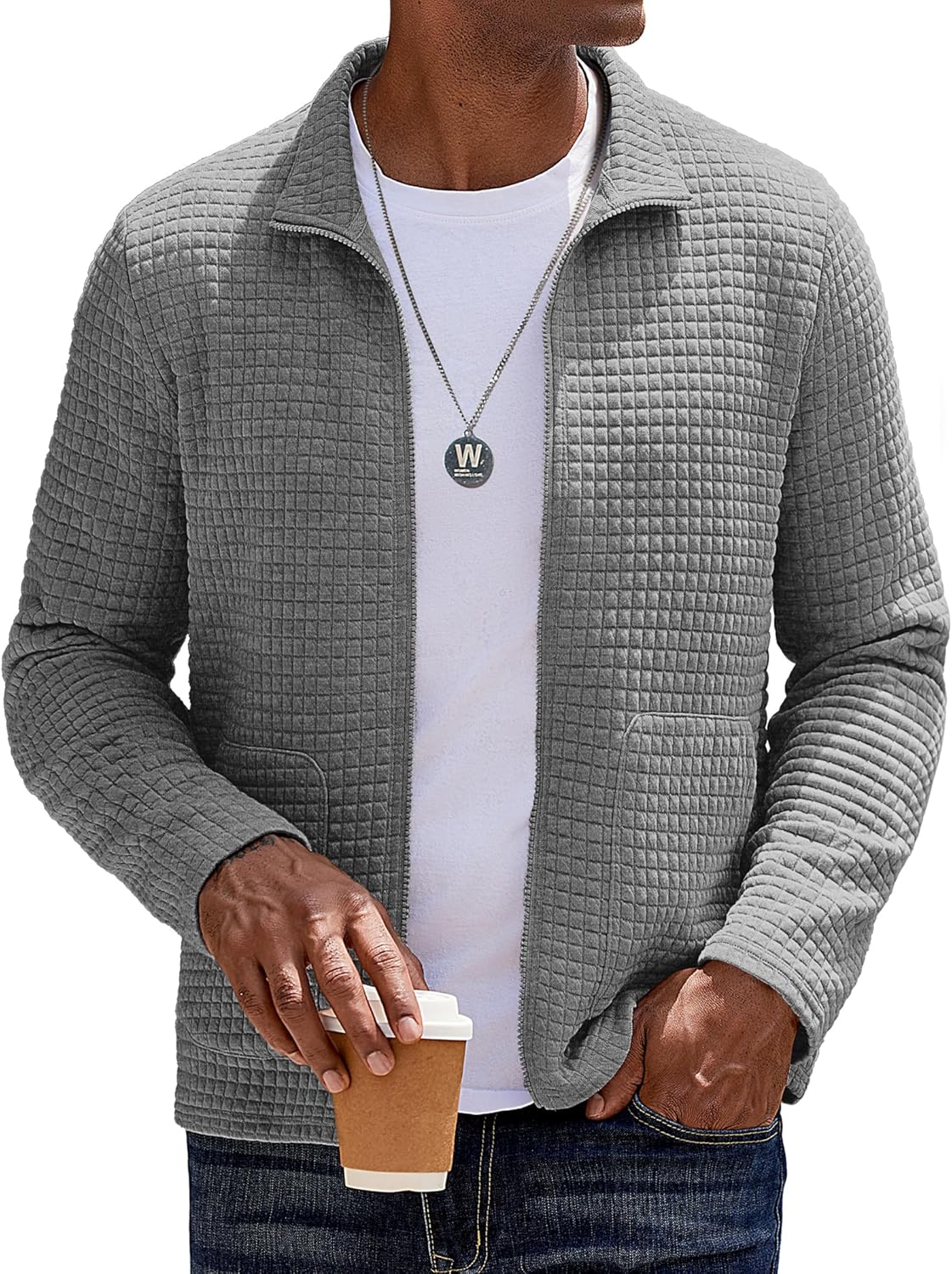 COOFANDY Men's Lightweight Varsity Jacket for Casual Style