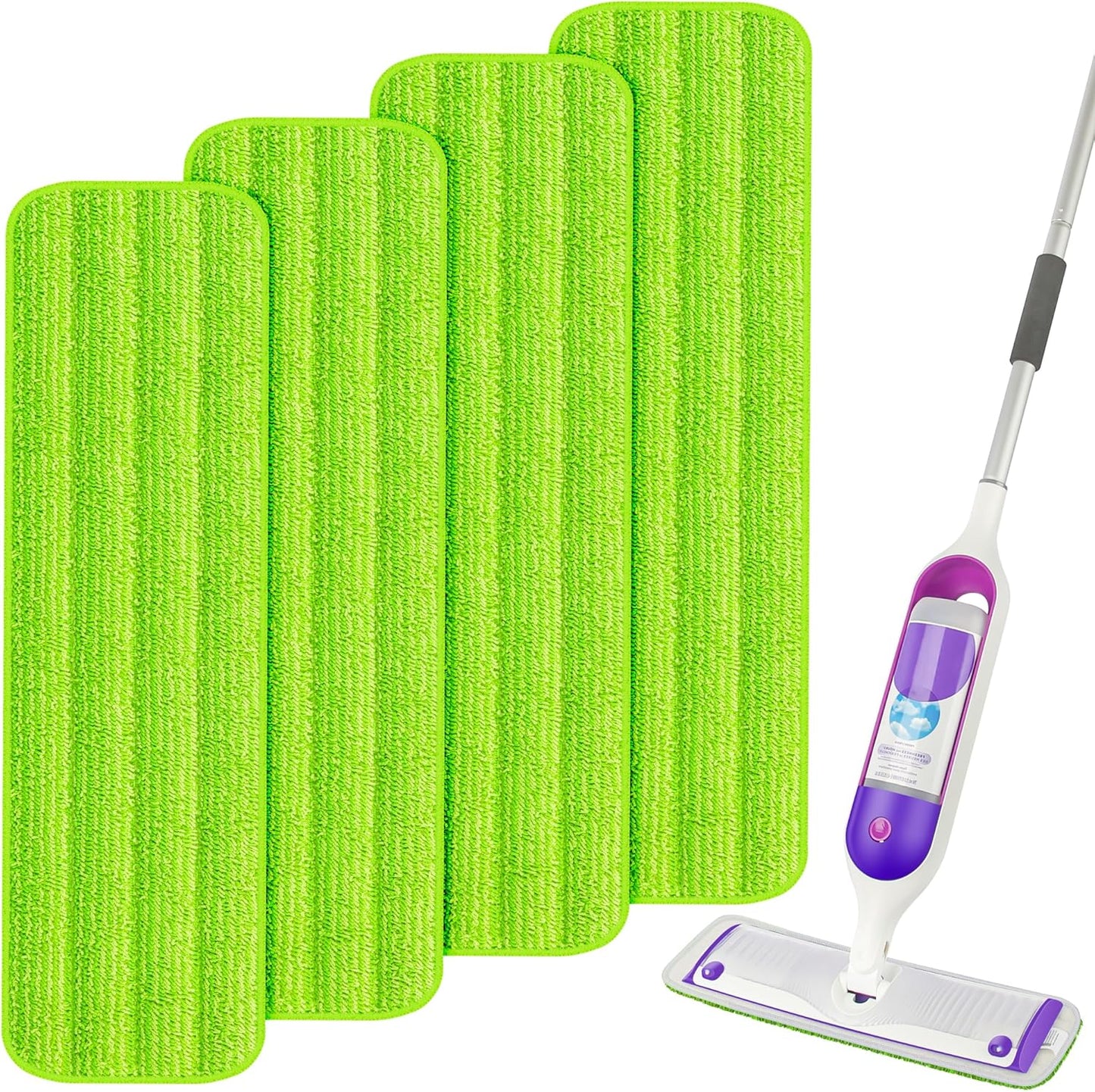 UMAYCOOL 4-Pack Thick Microfiber Mop Pads - Compatible with Swiffer PowerMop