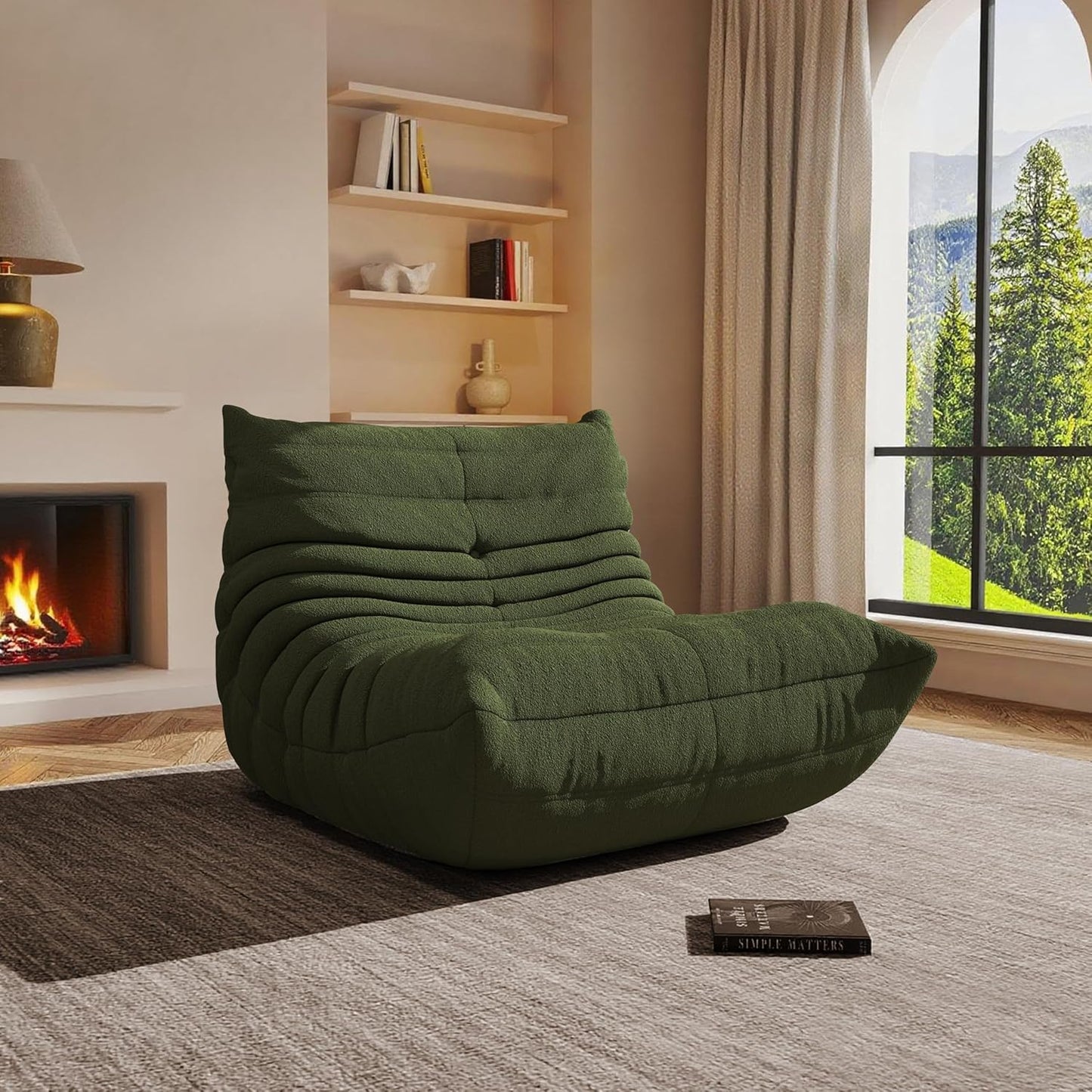 Oversized Bean Bag Chair for Living Room with Memory Foam