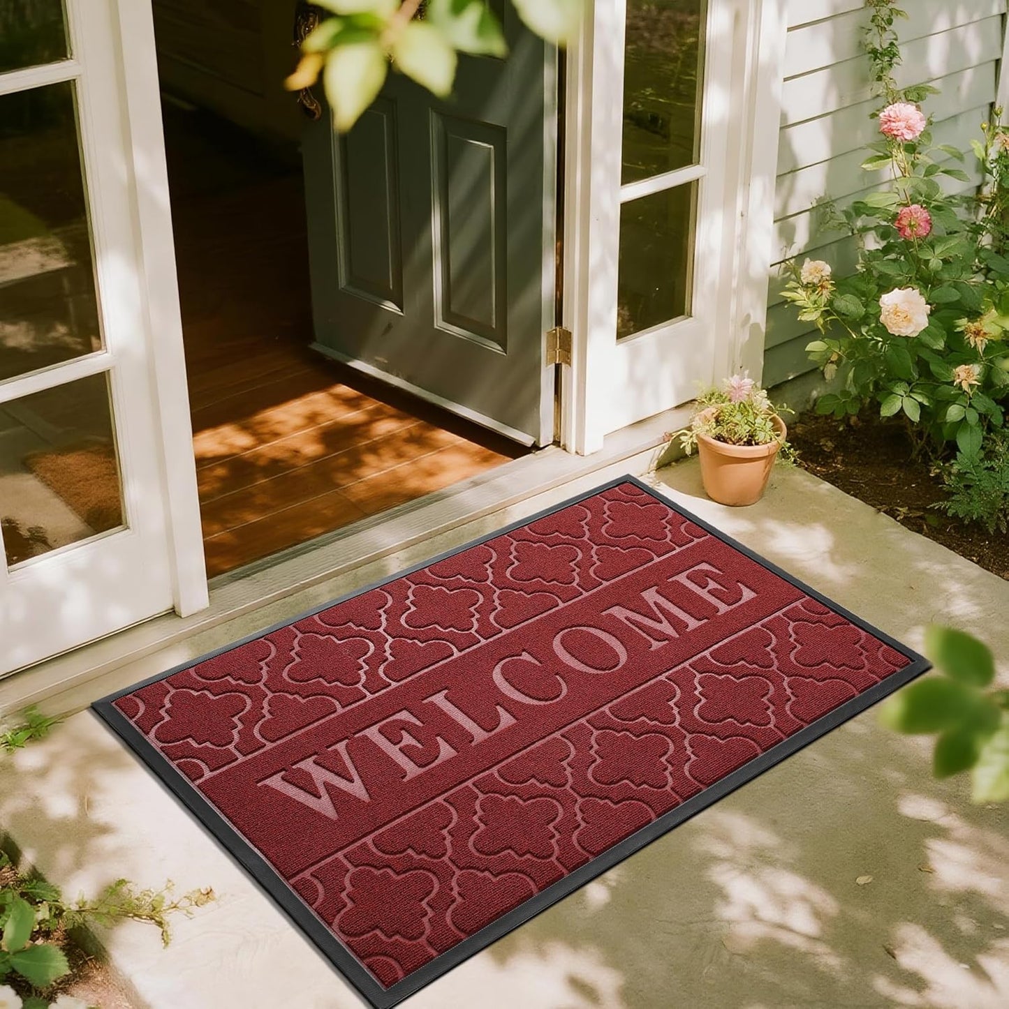 Yimobra Welcome Mat Outdoor Indoor, Heavy Duty Non-Slip Doormat