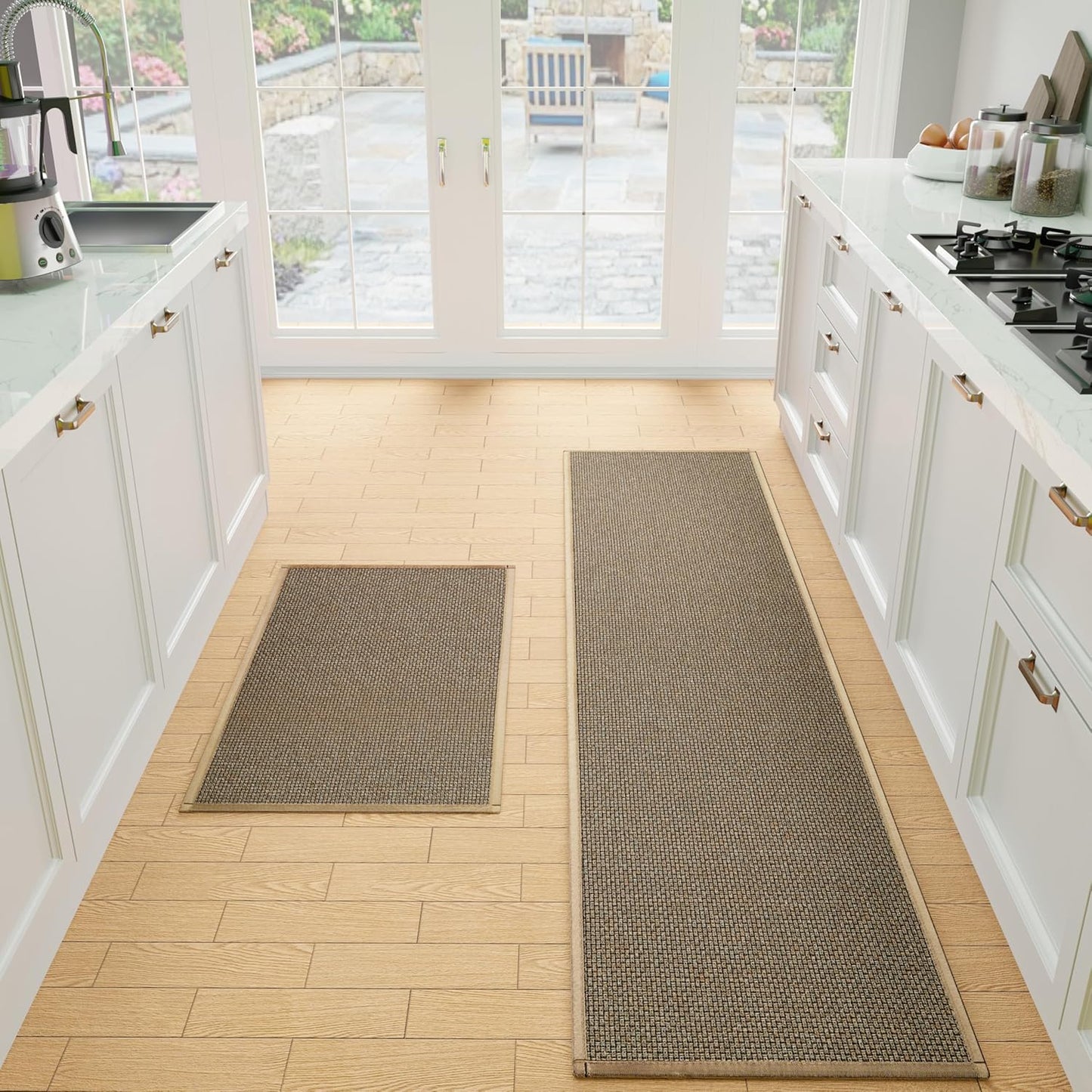 Cushioned Non Slip Kitchen Mat Set of 2 for Comfort and Safety