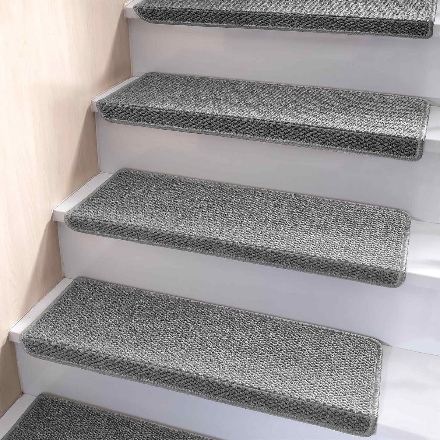 Bullnose Carpet Stair Treads for Non Slip Wooden Steps