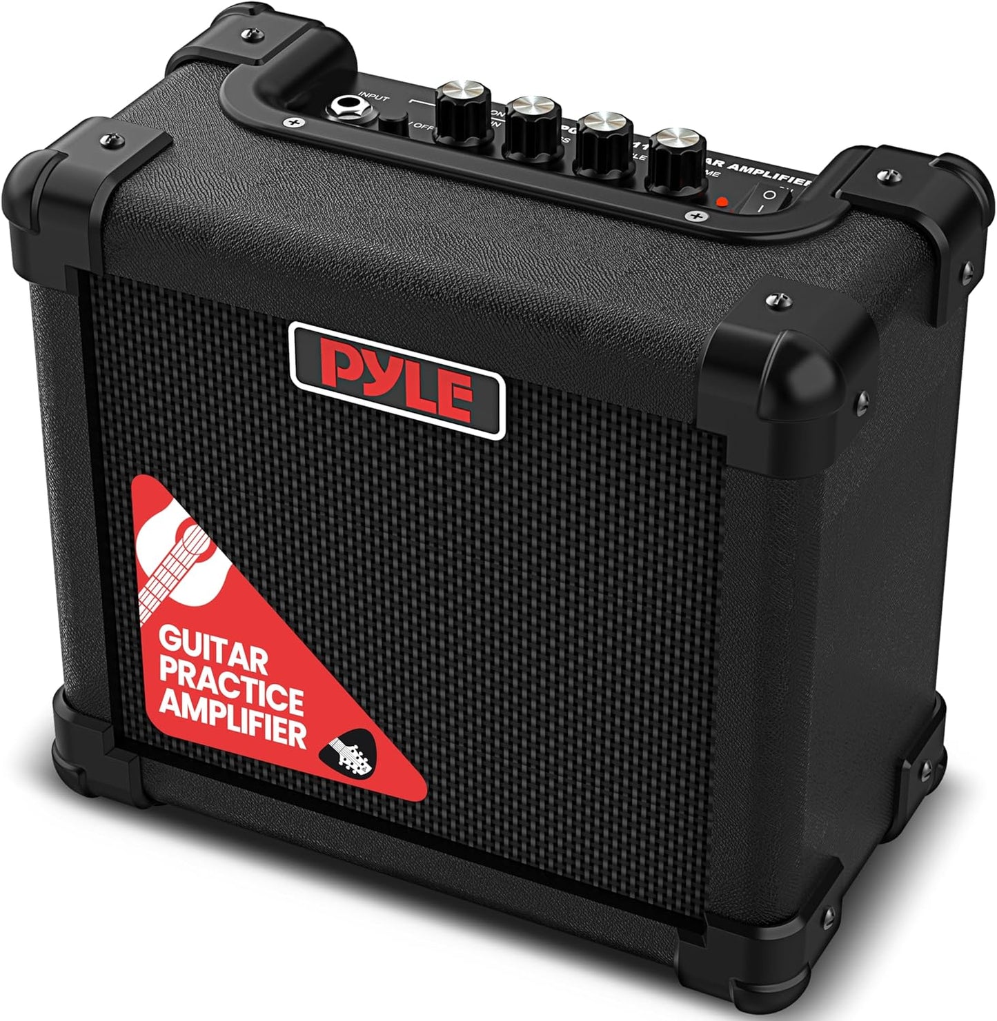 Pyle 10W Portable Electric Guitar Amp: High Definition Speaker, Distortion, Headphone Out