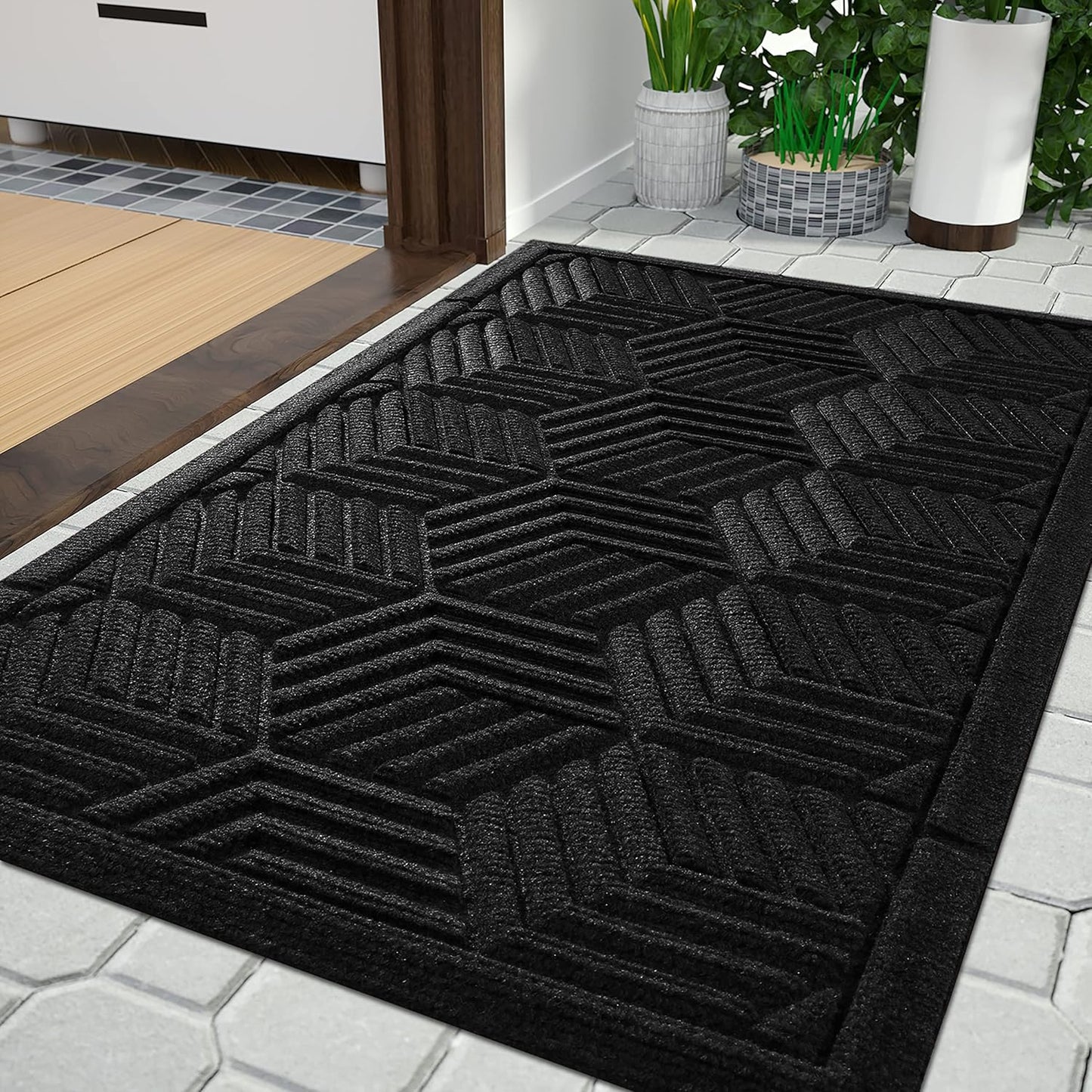 Yimobra Large Door Mat 36x24 for All-Season Waterproof Use