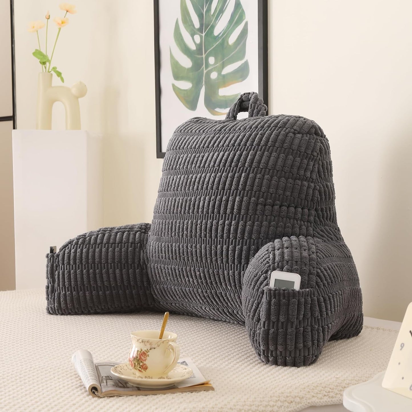 Reading Pillow for Sitting in Bed with Premium Comfort Support