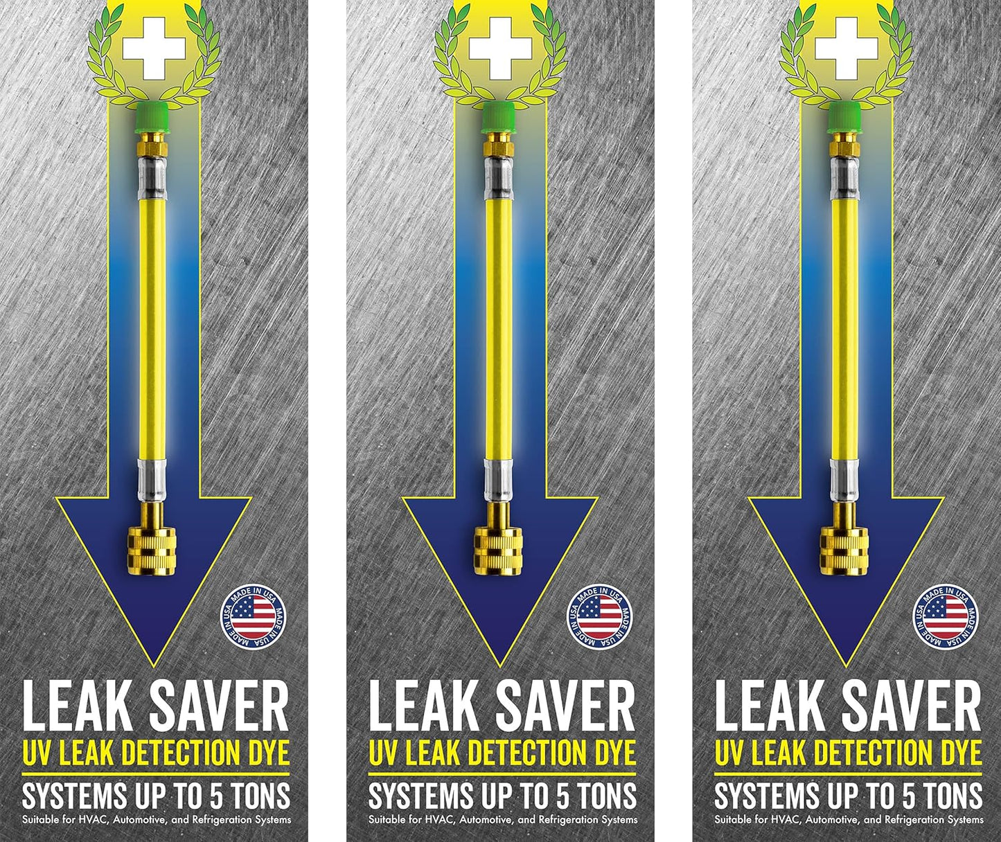 Leak Saver UV Dye for Refrigerant Leak Detection - 3 Pack
