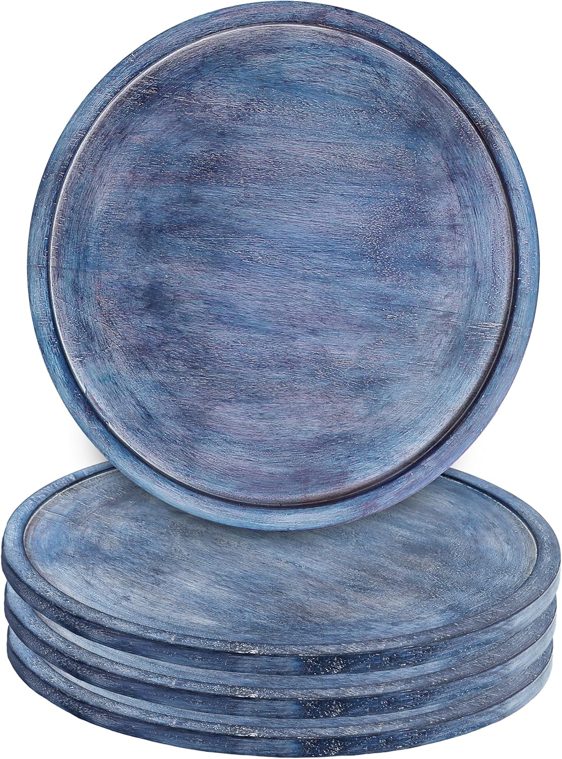Handcrafted Wooden Charger Plates Set | Rustic Elegance for Dining