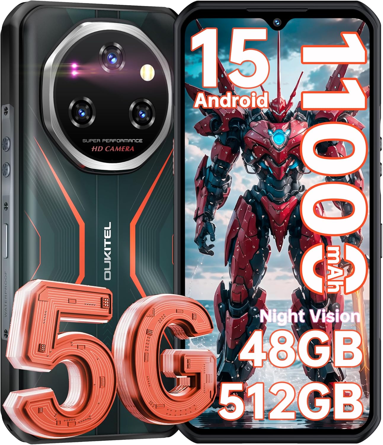 OUKITEL WP55 Pro Rugged Smartphone with 108MP Camera and 5G
