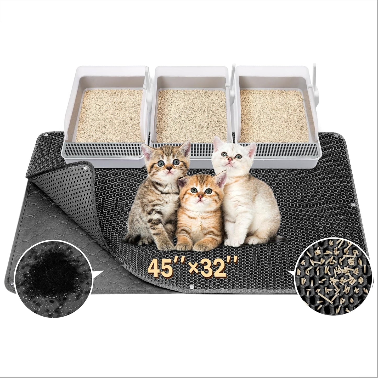 Extra Large Cat Litter Mat for Multi-Cat Households
