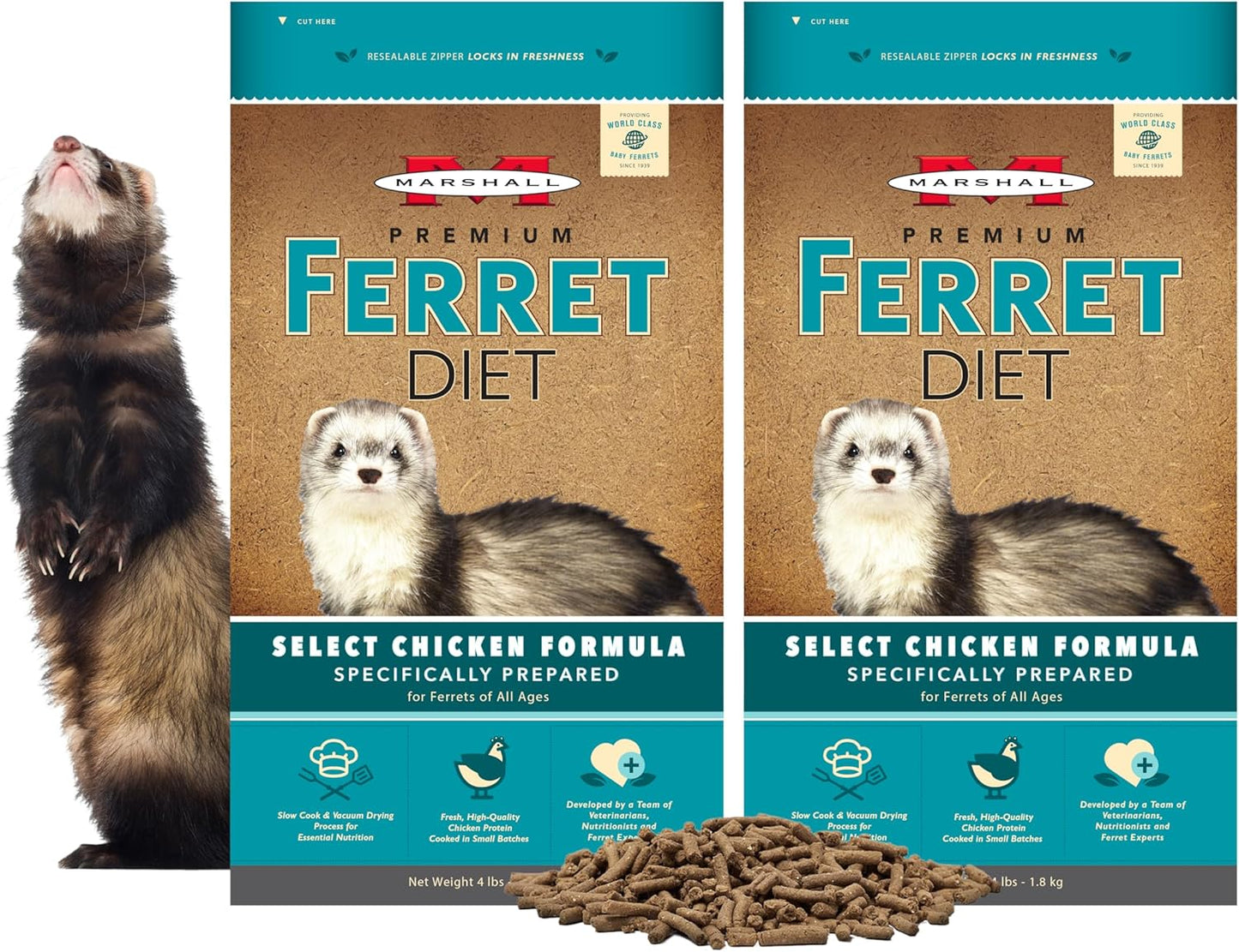 Marshall Select Chicken Formula Premium Ferret Diet for Health