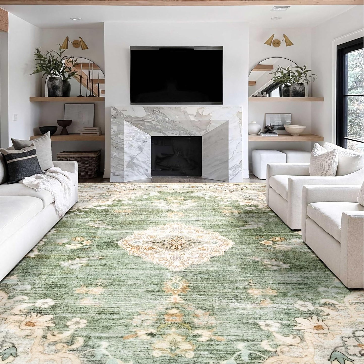 MUJOO 9x12 Area Rug for Living Room and Bedroom Comfort