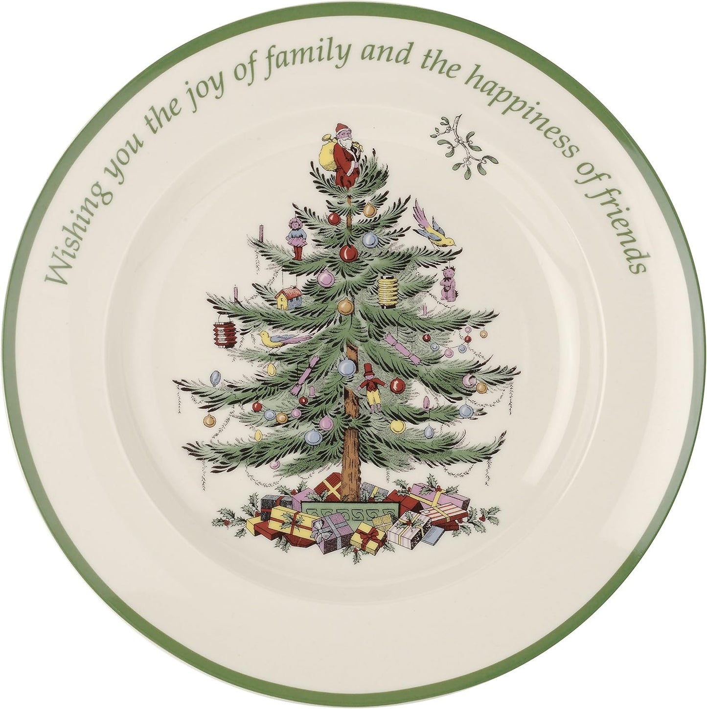 Spode Christmas Tree Sentiment Plate for Holiday Gatherings