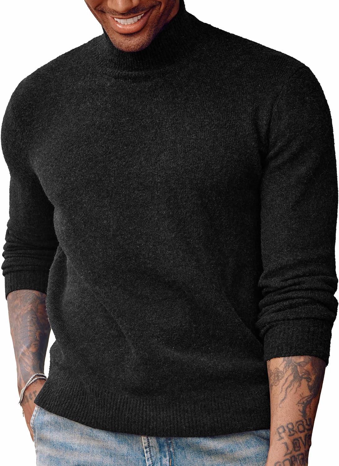 PJ PAUL JONES Men's Mock Turtleneck Sweater for Comfort