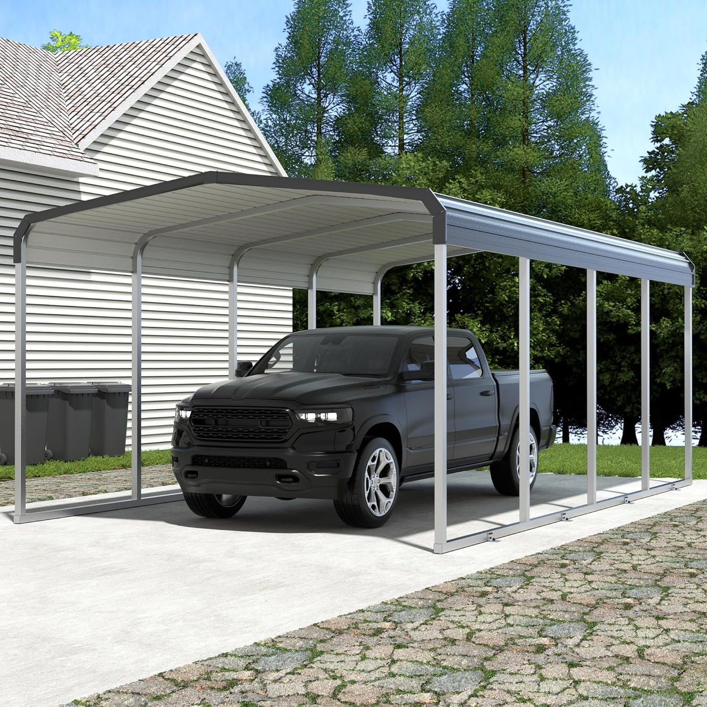 Xilingol 12x20 FT Heavy Duty Metal Carport Canopy for Vehicles