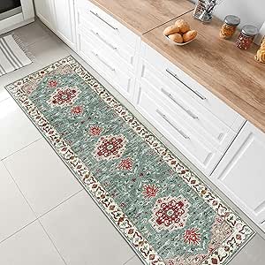 Vernal Machine Washable Non Slip Area Runner Rug for High Traffic