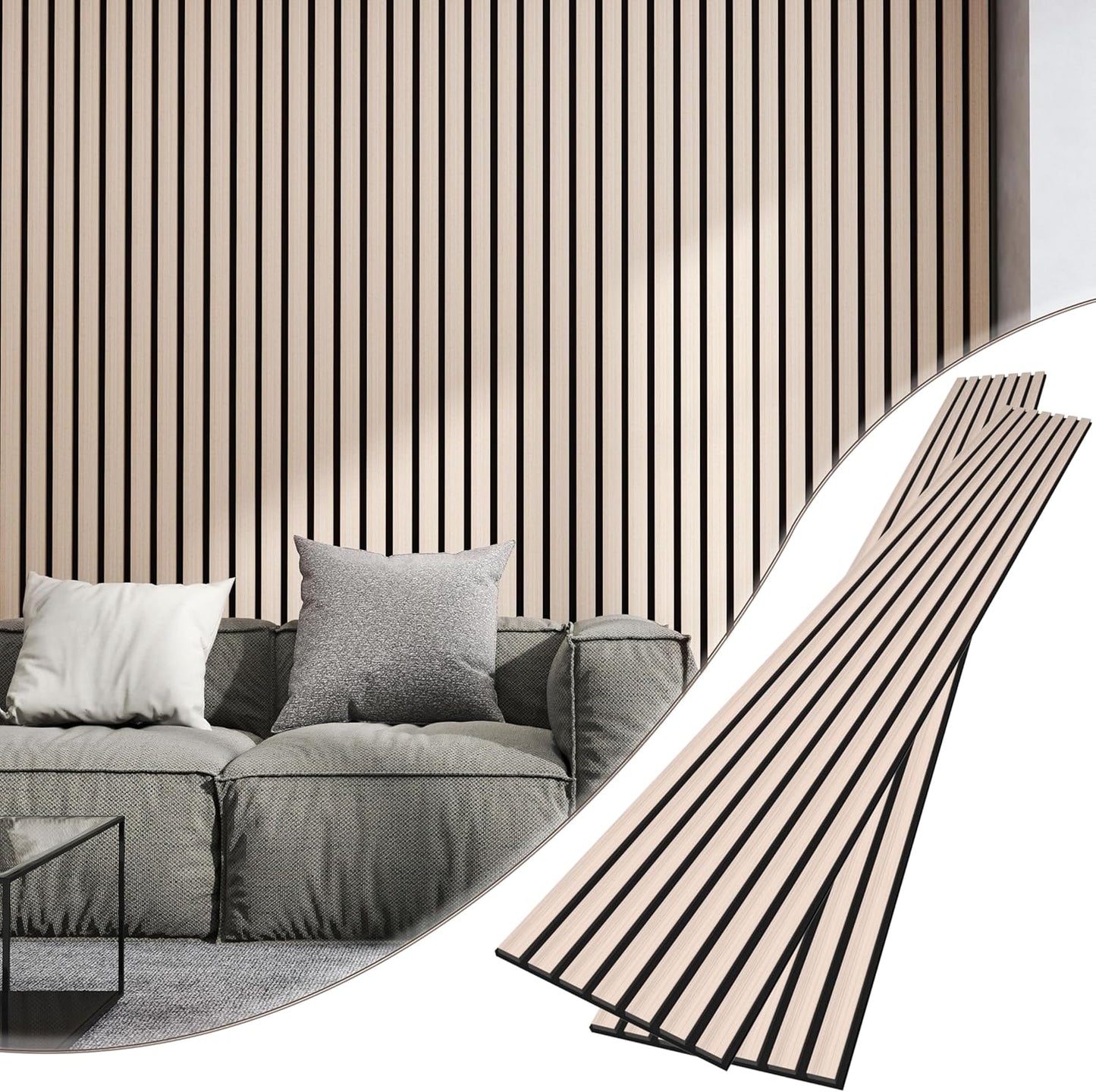 Stylish Soundproof Wood Slat Wall Panels for Modern Decor