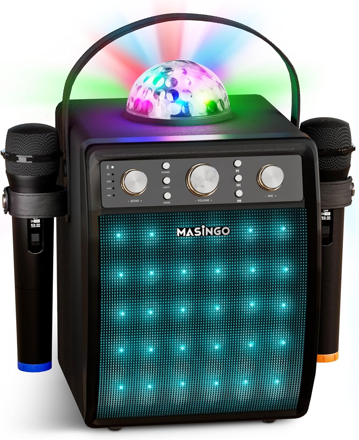 Wireless Karaoke Fun with Disco Lights - MASINGO M7