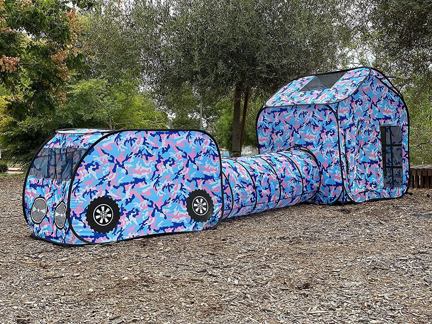 Foldable 3-in-1 Pop Up Tent Set - Ultimate Indoor/Outdoor Fun! Carry Bag Included