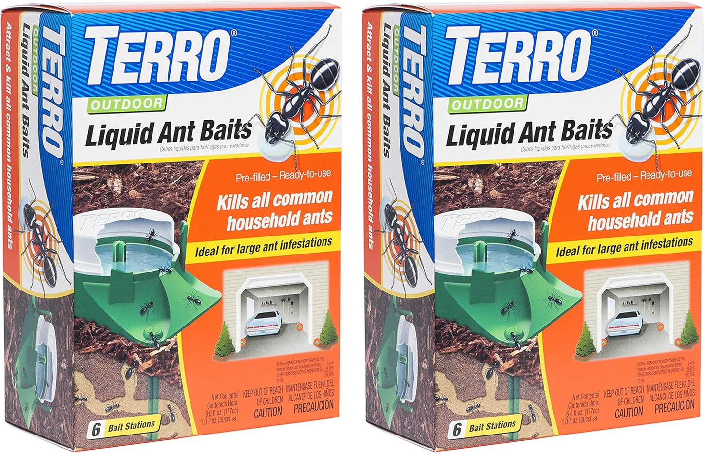TERRO T1806SR Outdoor Liquid Ant Baits - Effective 12 Traps