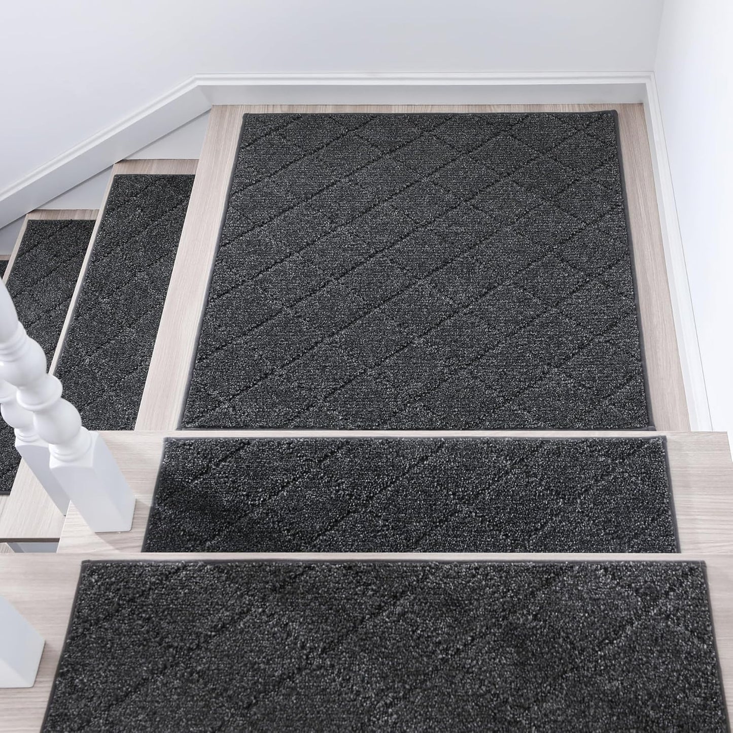 Non-Slip Corner Indoor Stair Runners for Wooden Steps