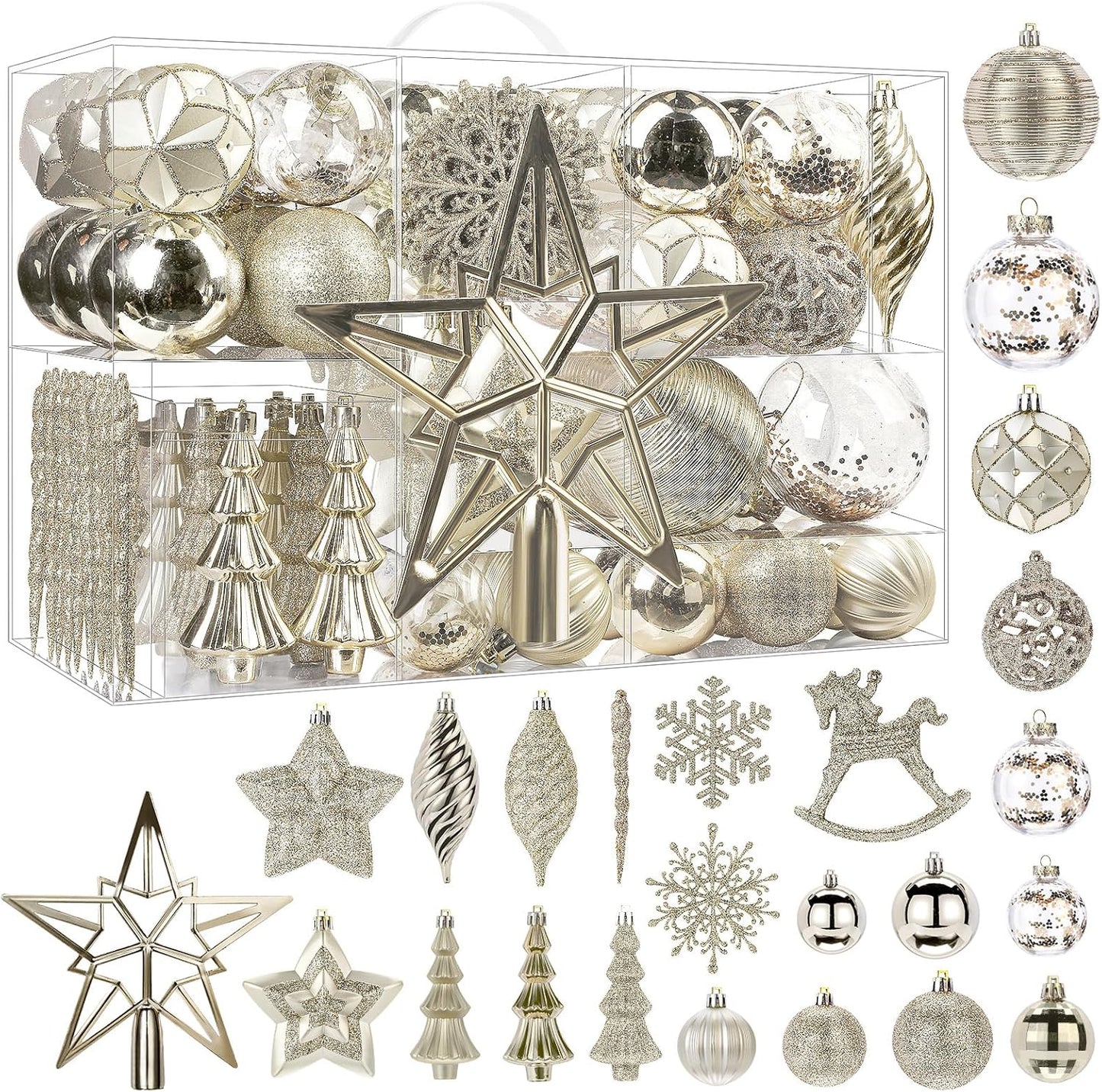 100pcs Christmas Tree Decorations Set for Holiday Cheer