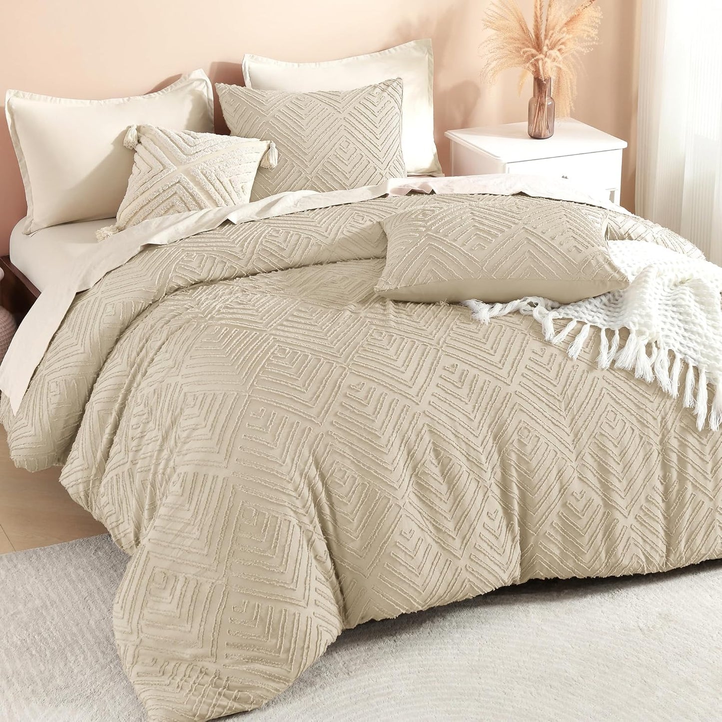 Litanika Khaki Queen Comforter Set for Cozy All-Season Comfort