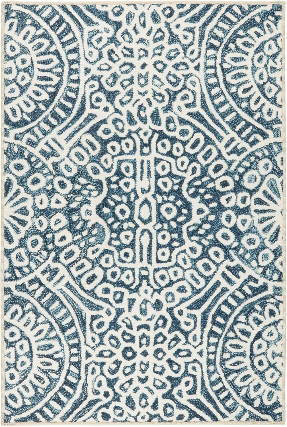 Dash and Albert Temple Ink Machine Washable Area Rug Runner