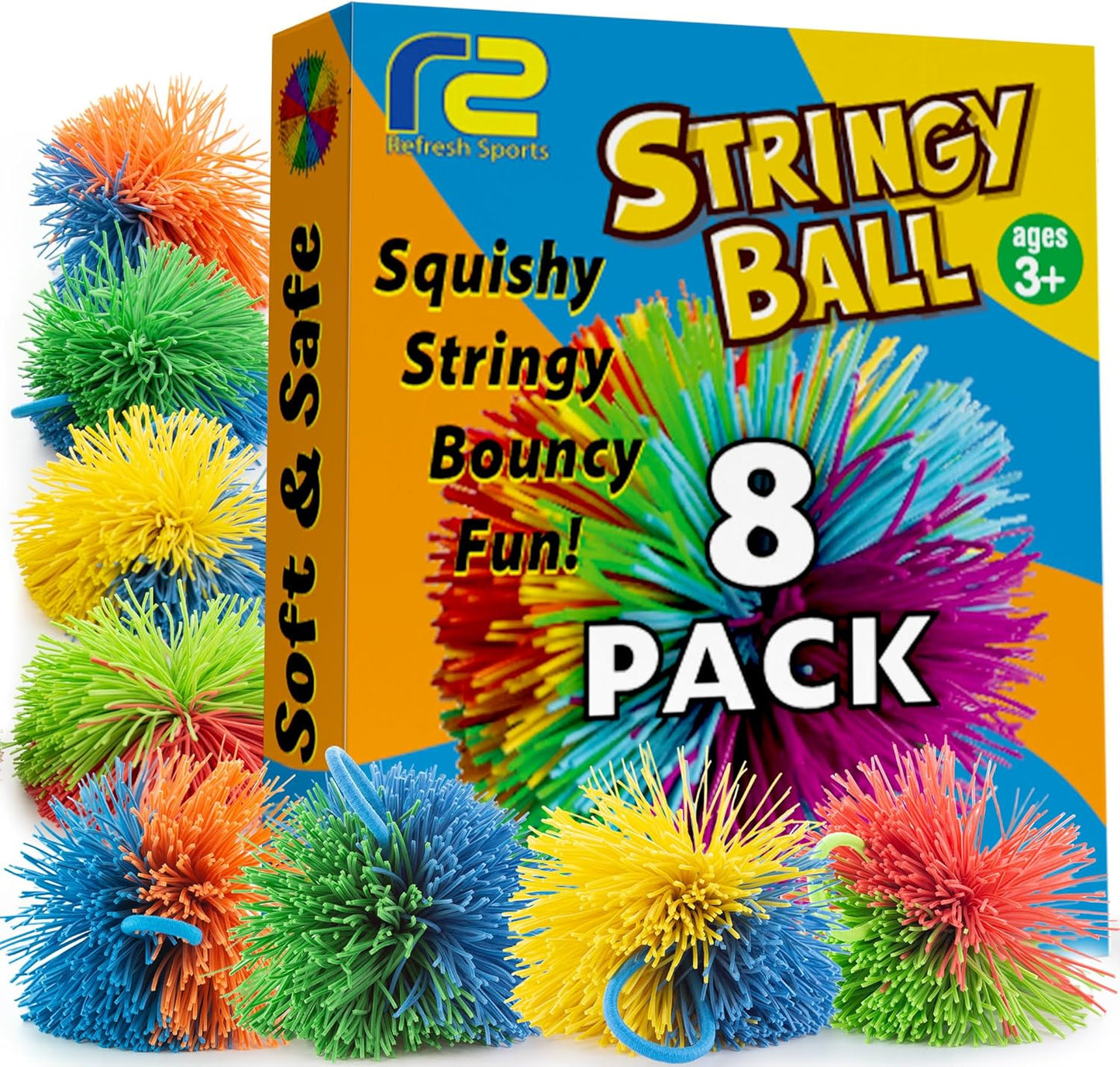 Kooosh Balls Fidget Toys 8 Pack - Sensory Fun for Kids