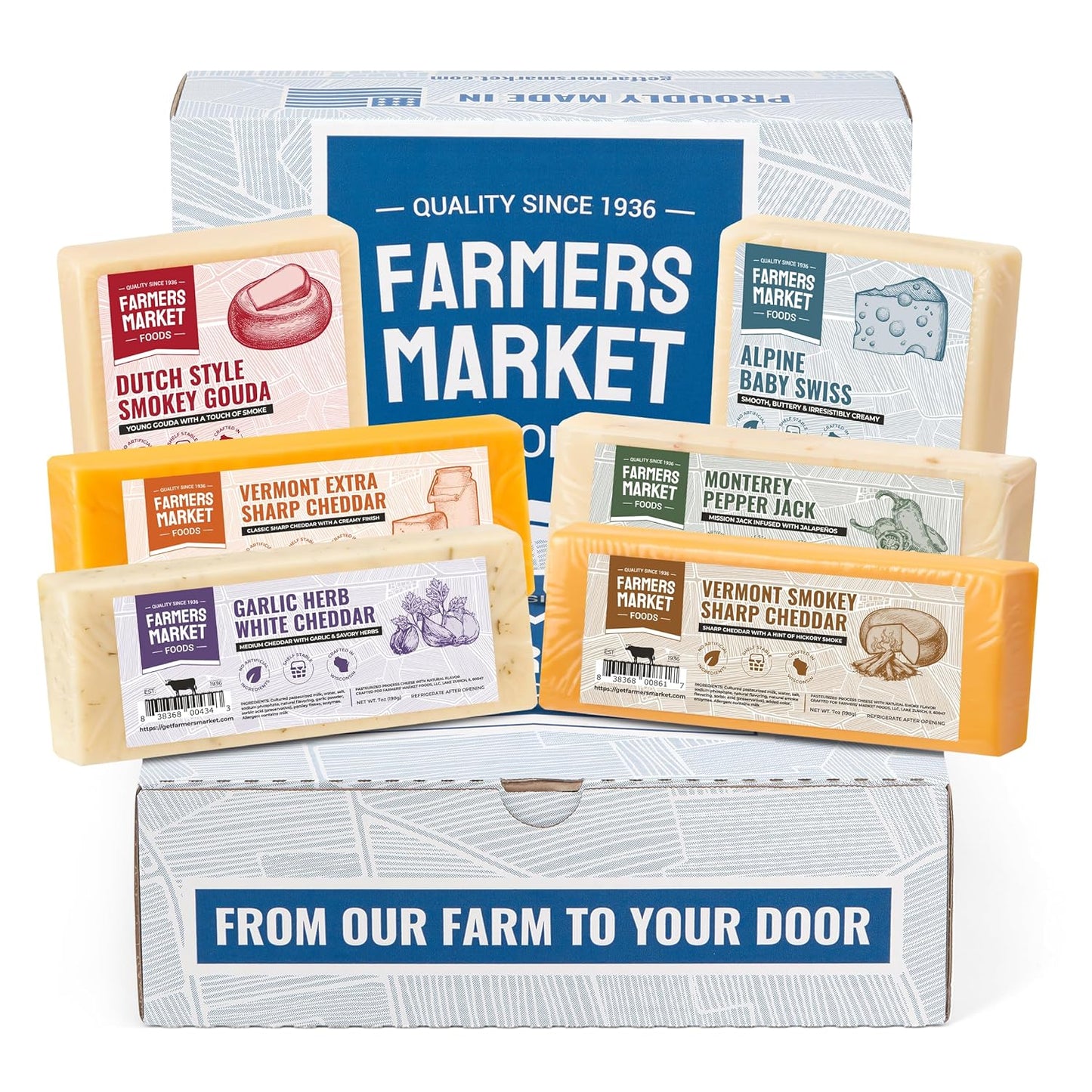 Farmers Market Gluten Free Wisconsin Cheese Gift Sets 6 Count